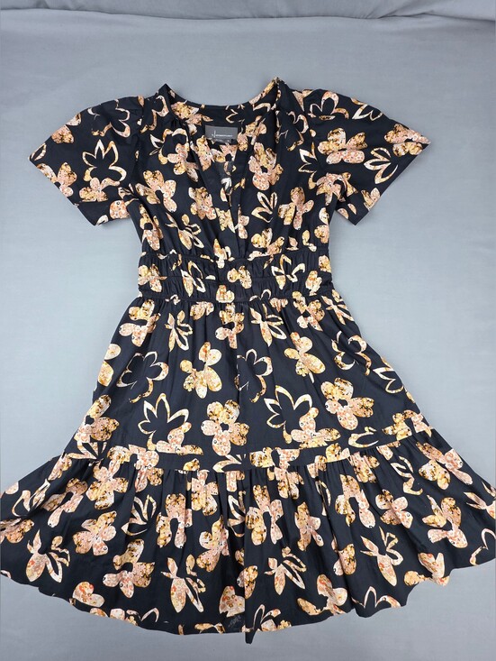 Anthropologie Dresses & Skirts - Anthropologie Somerset Floral Mini Dress XS Tiers Elastic Waist Pockets Cotton